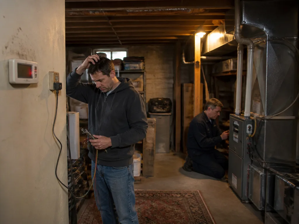 DIY vs when to call a pro for a typical HVAC service situation